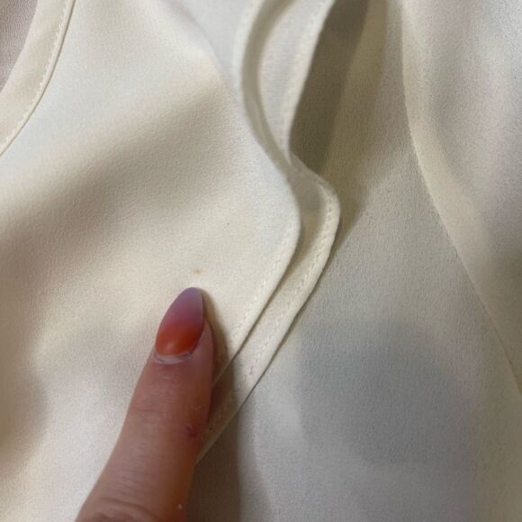 Anthropologie HD in Paris Cream Pink Sparkle Elinor Ruffle Long Sleeve Top - Picture 14 of 17